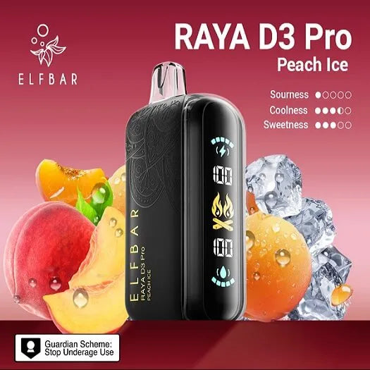 Elf bar Raya d3 pro -30k Peach ice